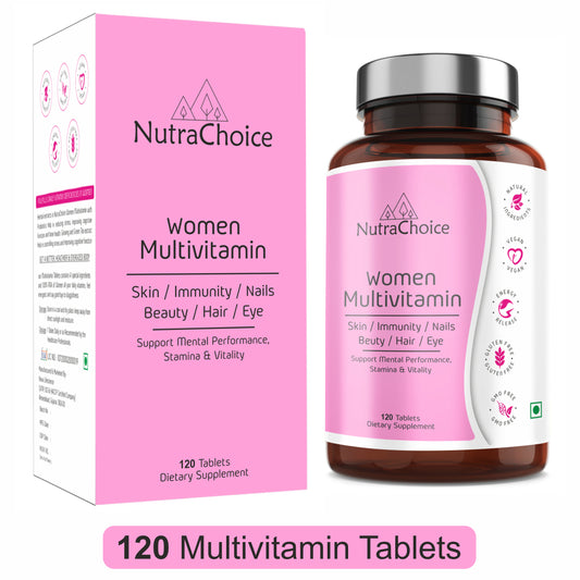 NutraChoice Women Multivitamin Tablet for Women (120 Tablets) With Probiotics, for Energy, Stamina, Vitality and Mental Performance and Healthy Hair, Beauty & Skin care, Nails
