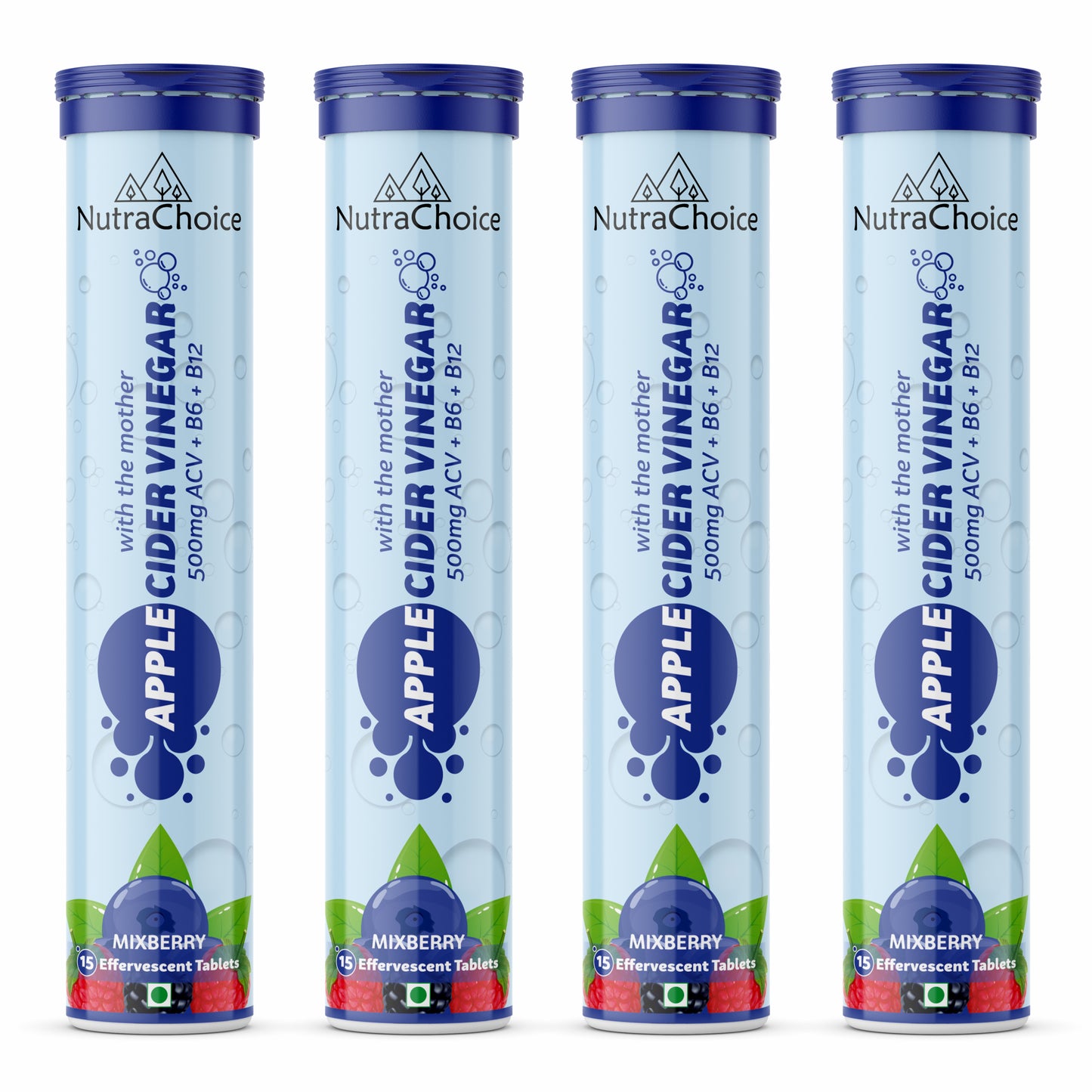 Apple Cider Vinegar Effervescent tablets with Mother for weight loss Mixberry