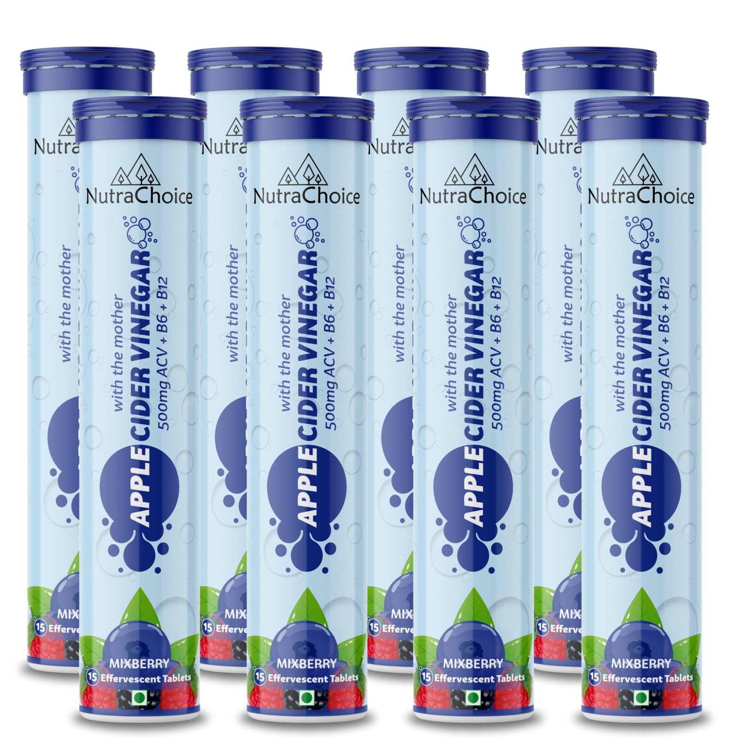 Apple Cider Vinegar Effervescent tablets with Mother for weight loss Mixberry