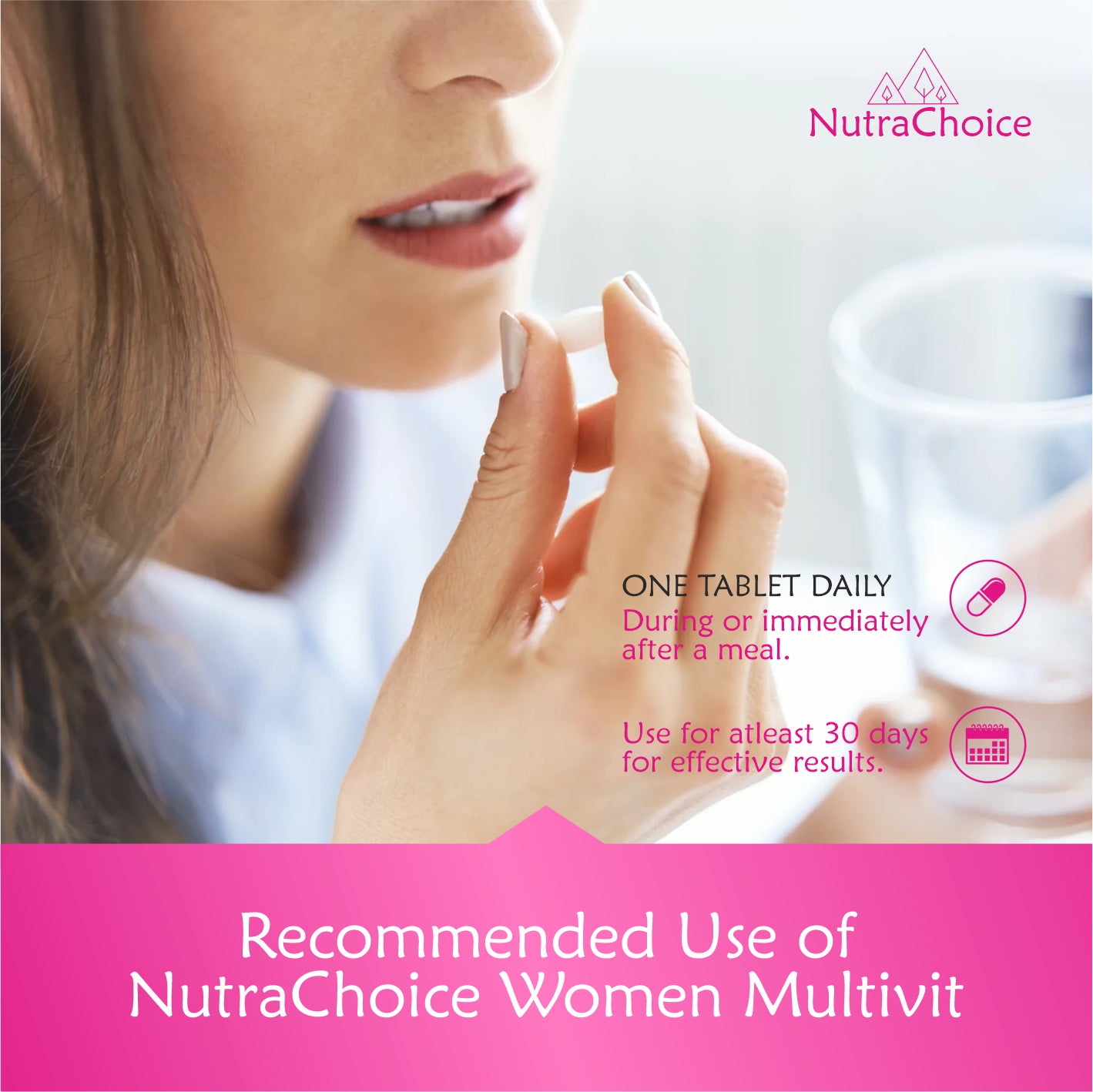 NutraChoice Women Multivitamin Tablet for Women (120 Tablets) With Probiotics, for Energy, Stamina, Vitality and Mental Performance and Healthy Hair, Beauty & Skin care, Nails